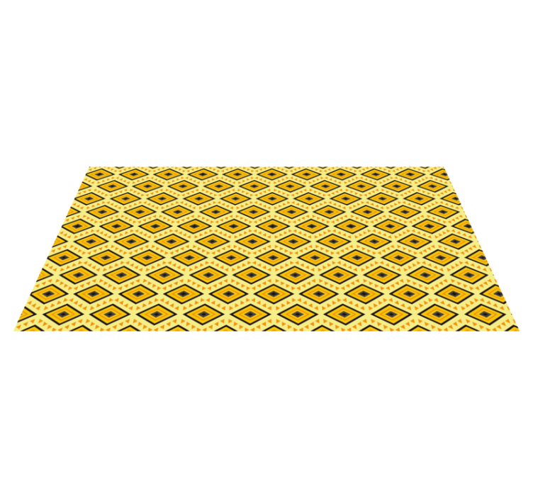Yellow eyes ethnic vinyl rugs - TenStickers