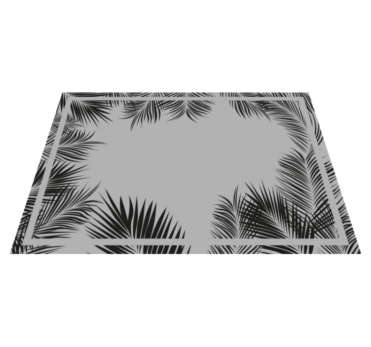 Fern pattern vinyl living room rug - TenStickers