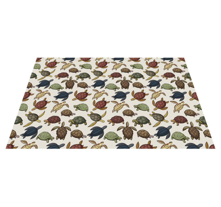 Variety of turtles animal vinyl rug - TenStickers