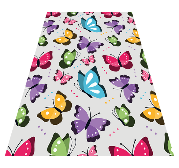 Butterfly Ensemble animal vinyl rug - TenStickers