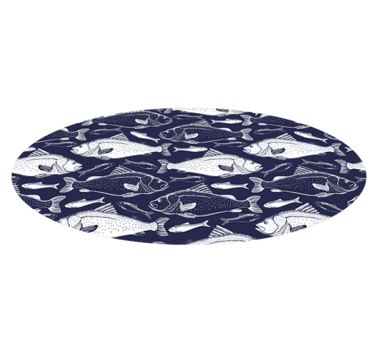 Marine Fish Pattern animal vinyl rug - TenStickers