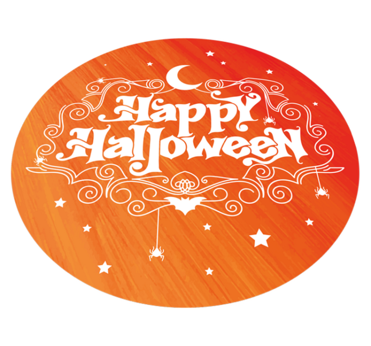 happy halloween entrance hall vinyl rug - TenStickers