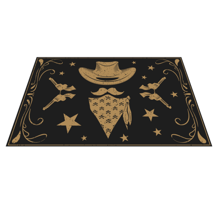 Cowboy Themed kids vinyl rug - TenStickers