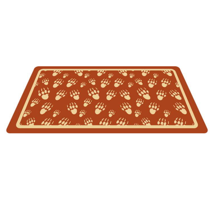 Paw Pattern Design animal print vinyl rug - TenStickers