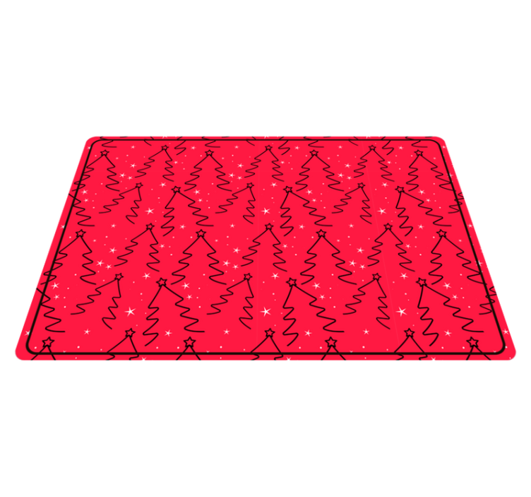 Festive Doodle Pattern christmas vinyl rug - TenStickers