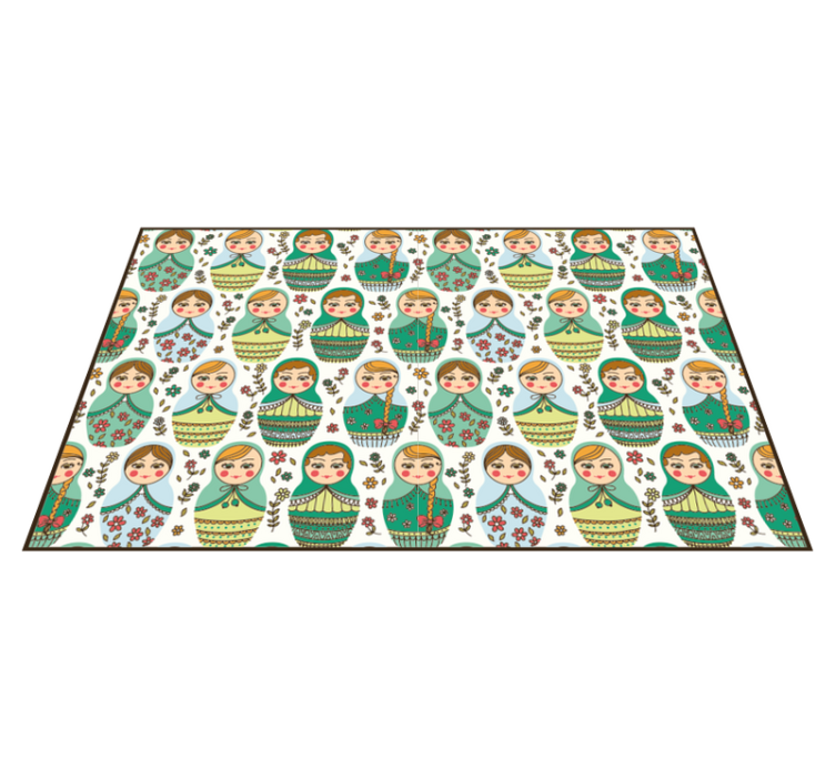 matrioska pattern rectangular rug - TenStickers