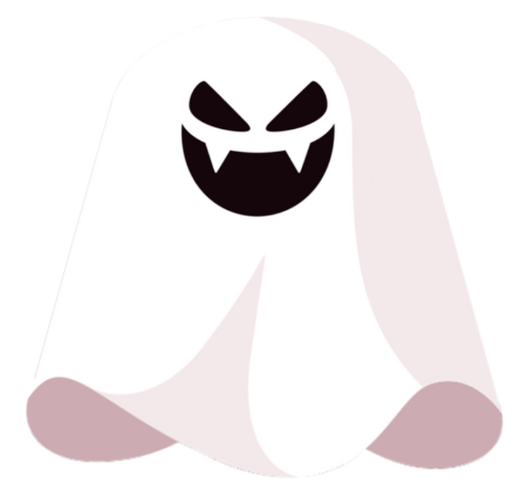 Monochrome Ghost halloween vinyl rug - TenStickers