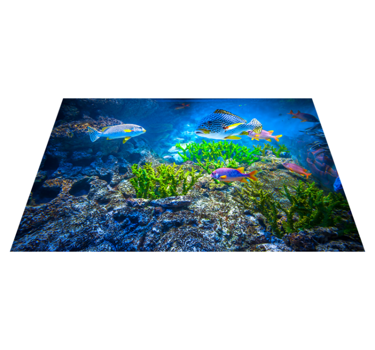 Aquatic Life Scene animal vinyl rug - TenStickers