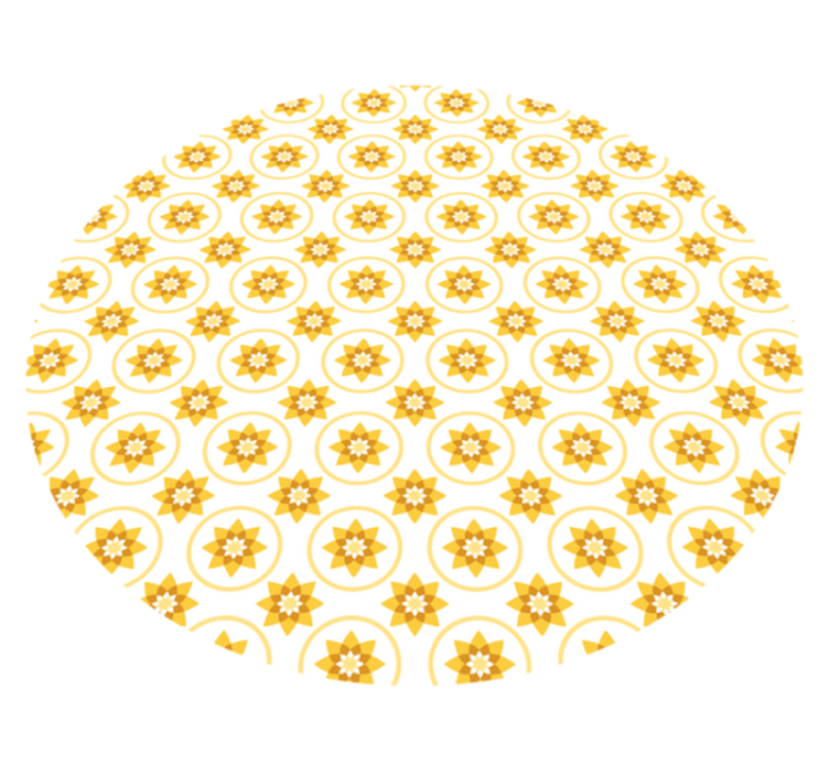 Yellow Floral Concept flower vinyl rug - TenStickers