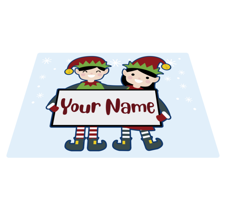 christmas elves personalised with name - TenStickers