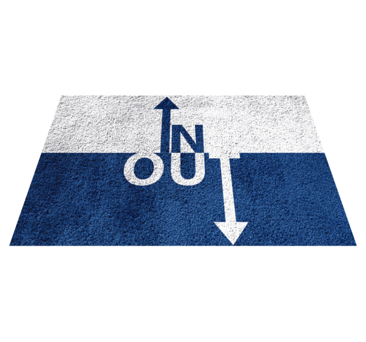 In Out Directional custom vinyl rug - TenStickers