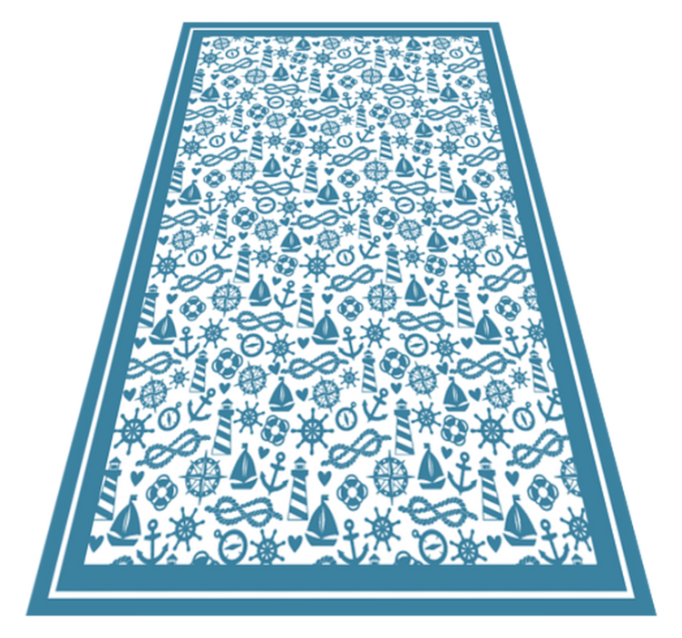 Nautical Playtime vinyl rug - TenStickers