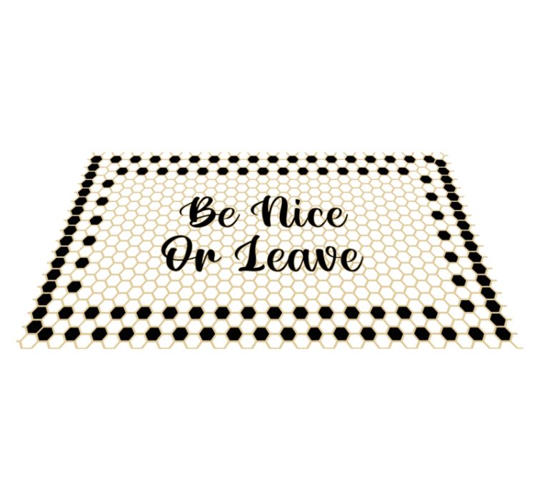 Welcoming Entryway Sign custom vinyl rug - TenStickers