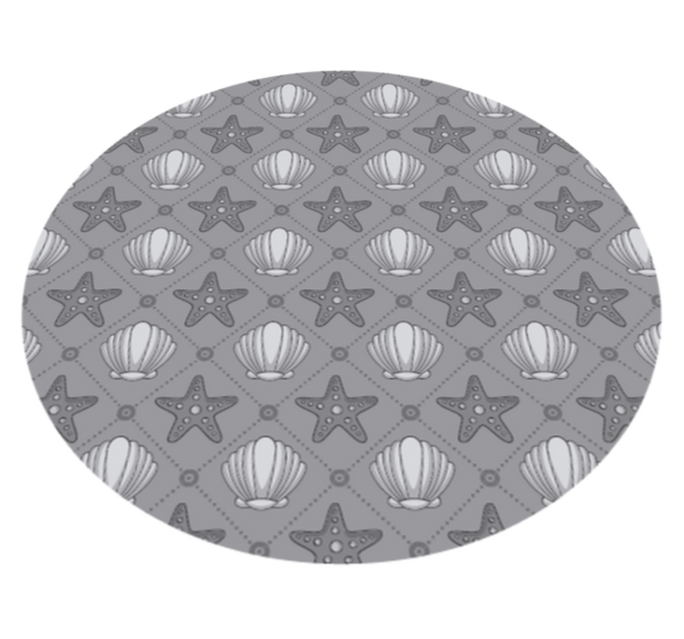 Seashell Starfish Pattern animal print vinyl rug - TenStickers