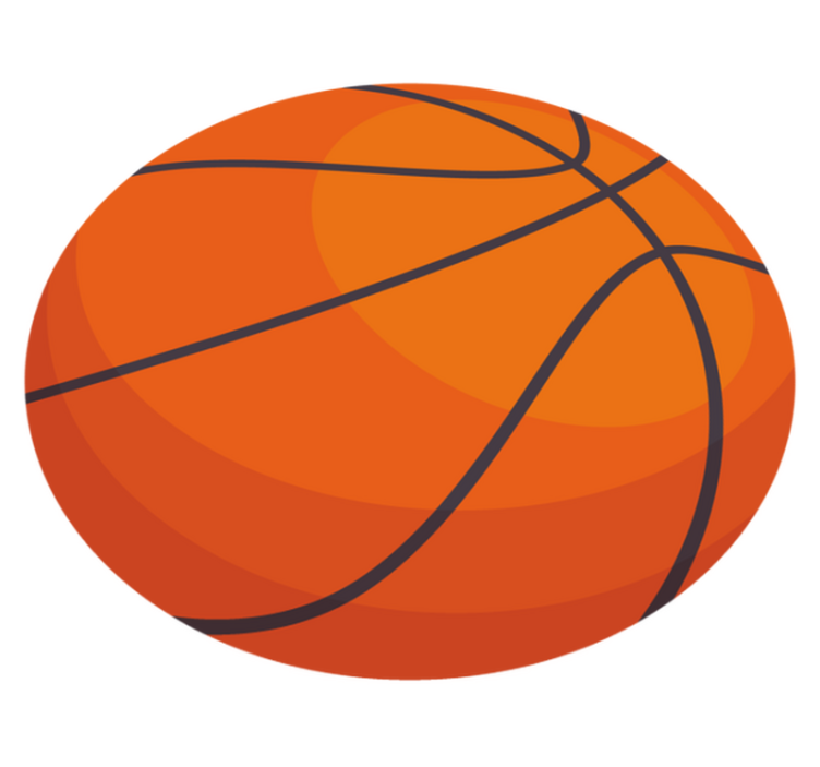Basketball Pattern vinyl rug - TenStickers