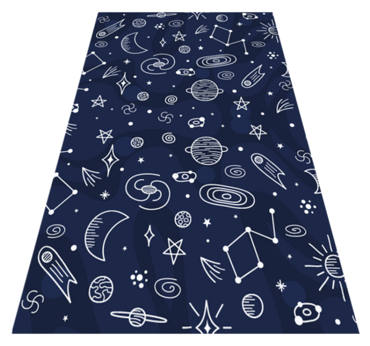 Cosmic Themed Space vinyl rug - TenStickers