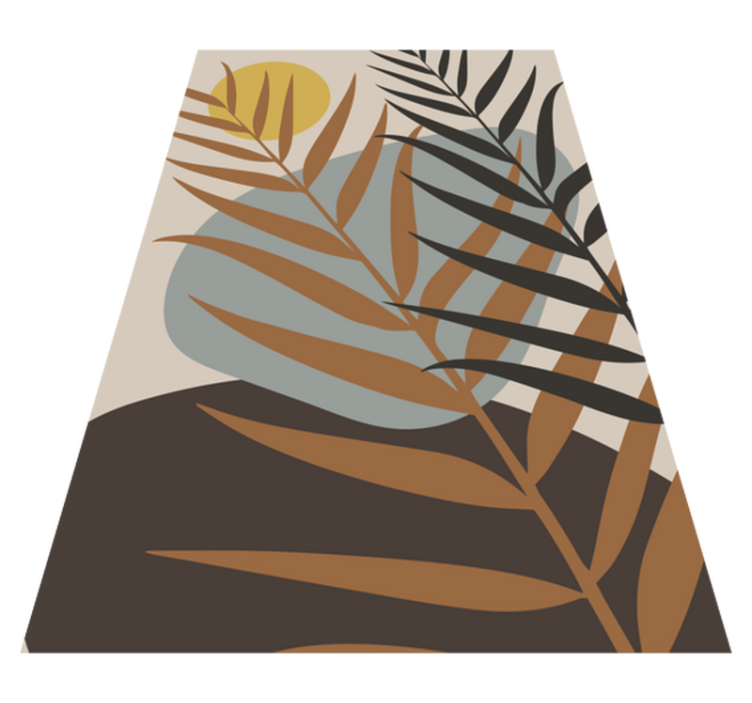 Botanical Sunset flower vinyl rug - TenStickers