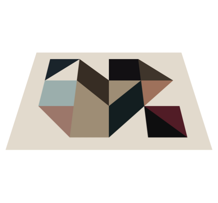 Geometric Shapes Decor geometric vinyl rug - TenStickers