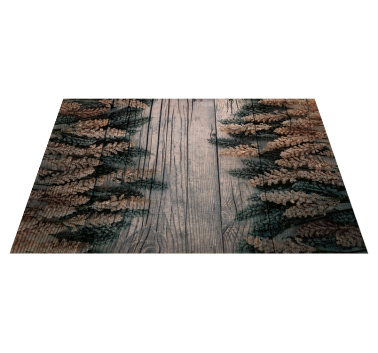 Wooden Texture Contrast wood vinyl rug - TenStickers