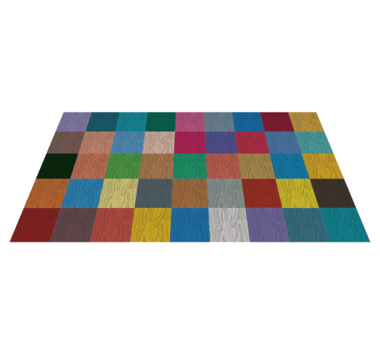 vinyl rug colourful blocks bedroom rug - TenStickers