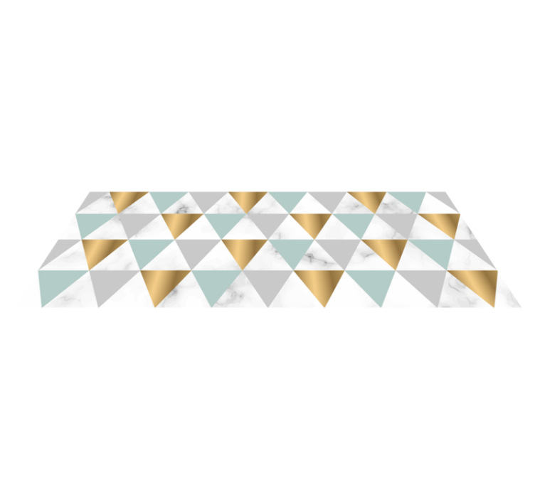 Geometric Triangle Mosaic geometric vinyl rug - TenStickers