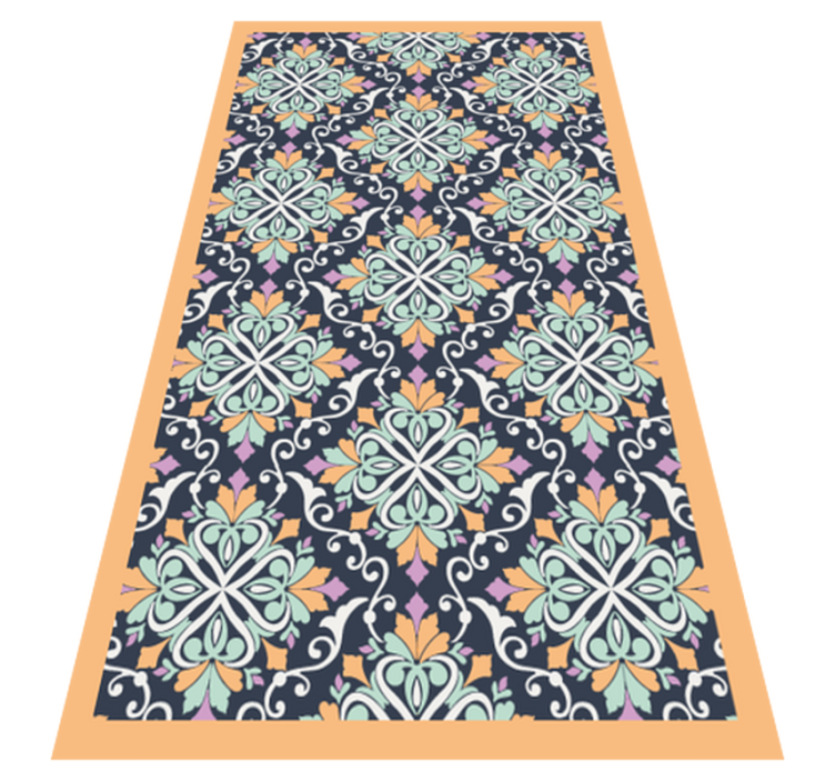 vintage pattern vinyl rug - TenStickers