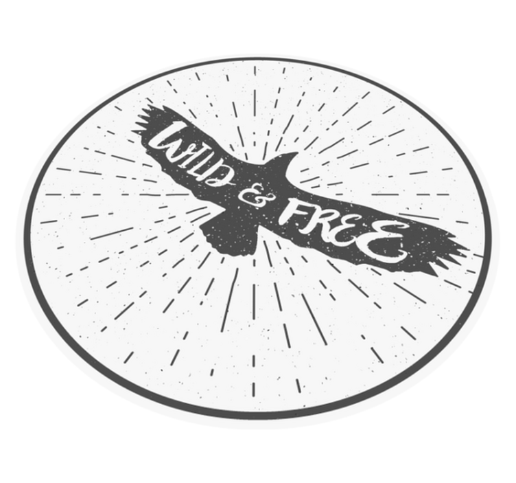 Wild&Free Circle custom vinyl rug - TenStickers
