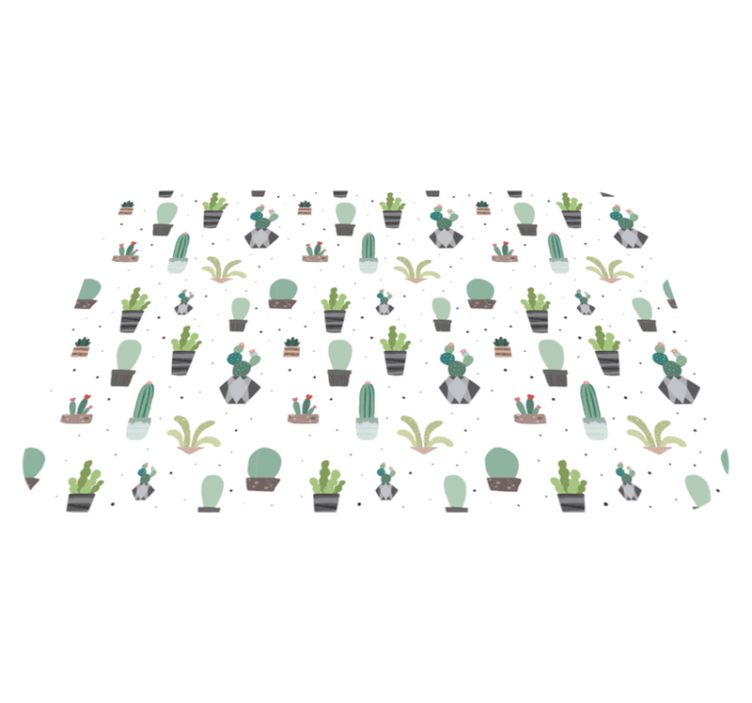 Cactus Pattern flower vinyl rug - TenStickers