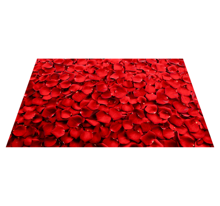 Red Petal Array flower vinyl rug - TenStickers