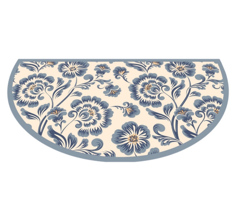 Floral Entrance Enhancer flower vinyl rug - TenStickers