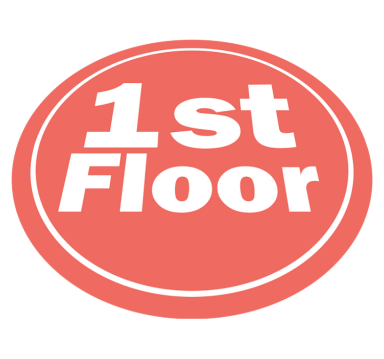First Floor Sign custom vinyl rug - TenStickers