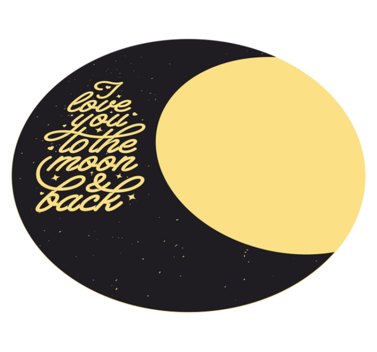 Love you to the moon and back custom rug - TenStickers