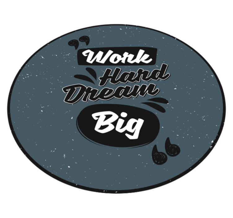 Work hard dream big custom rug - TenStickers