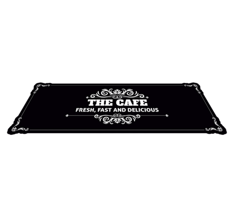 the cafe custom vinyl rug - TenStickers