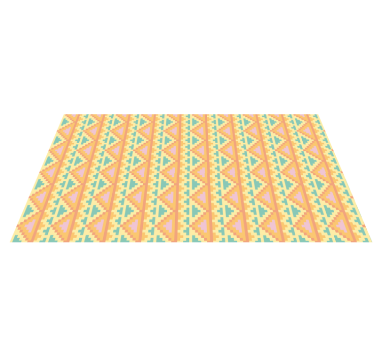 Tribal Patterned Decor geometric vinyl rug - TenStickers