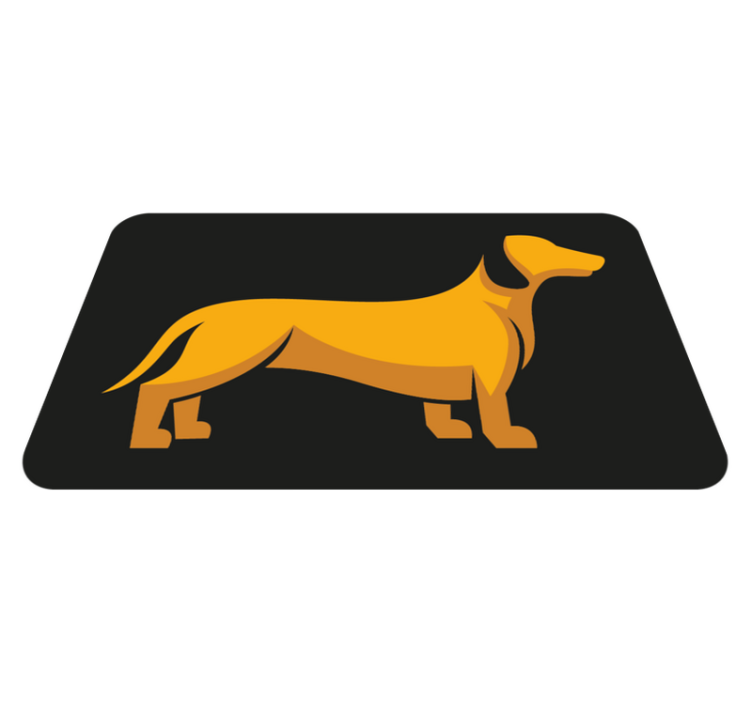 Canine Silhouette animal vinyl rug - TenStickers