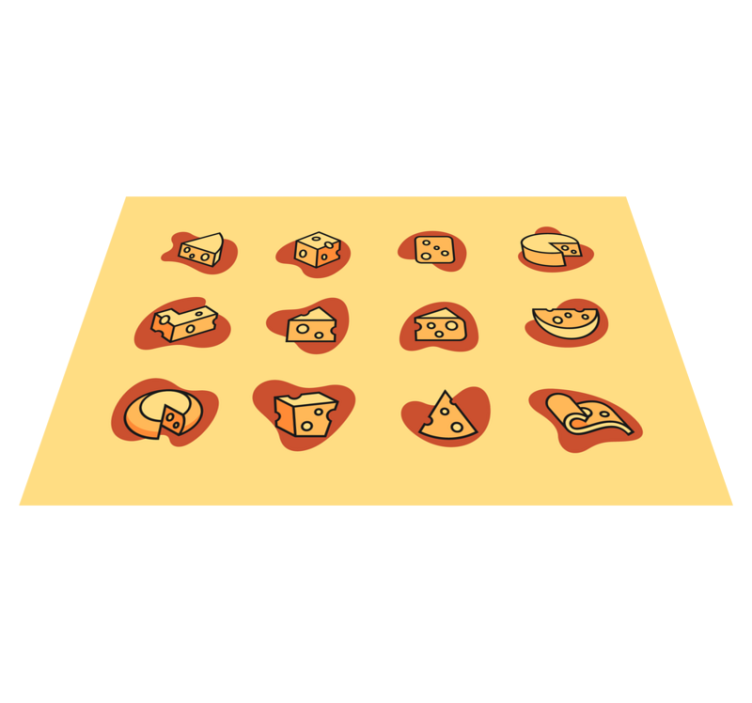 Cheerful Cheese vinyl rug - TenStickers