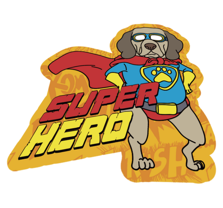 Superhero Canine vinyl rug - TenStickers