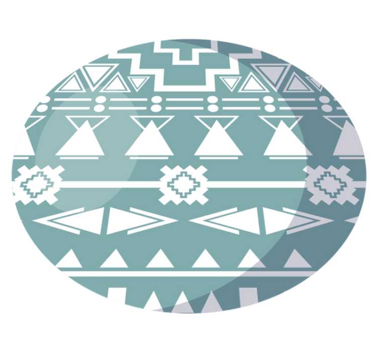 Tribal Geometrics geometric vinyl rug - TenStickers