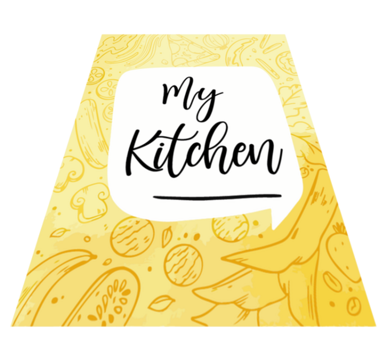 My Kitchen floral vinyl rug - TenStickers