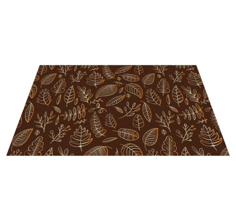 Botanical Autumn flower vinyl rug - TenStickers