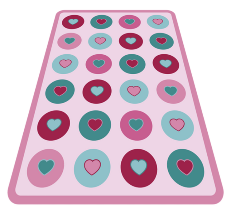 Heartful Playtime kids vinyl rug - TenStickers