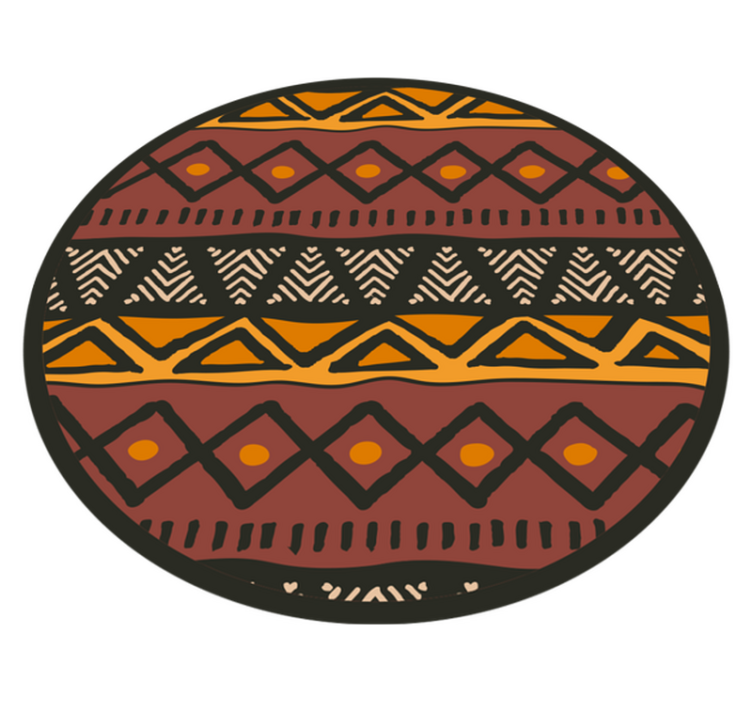 Circular African Pattern geometric rugs - TenStickers
