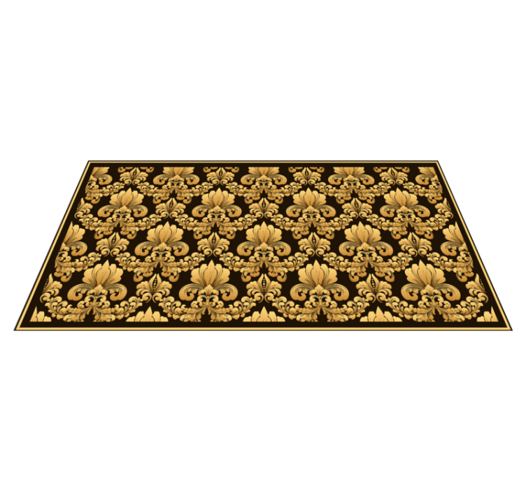 Baroque Ornamentation textured vinyl rug - TenStickers