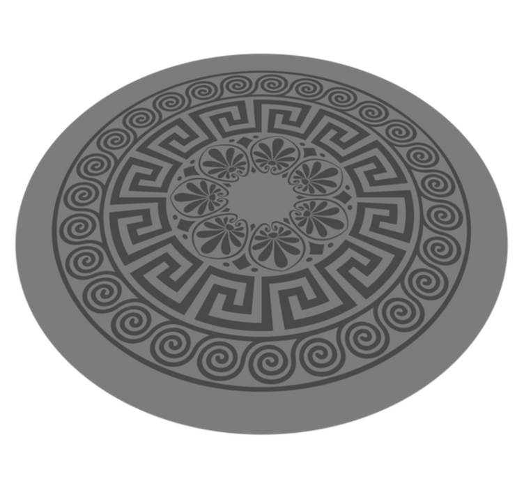 Mandala-Inspired Motif mandala vinyl rug - TenStickers