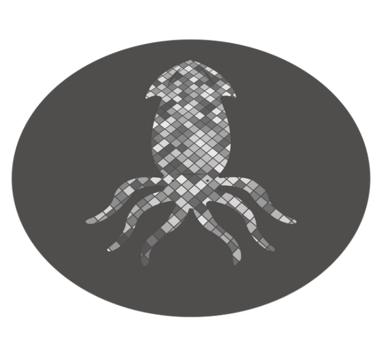 mosaïque calamar  mosaic floor tiles - TenStickers