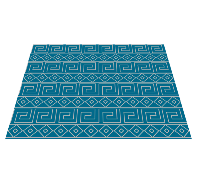 Greek key pattern ethnic rug - TenStickers