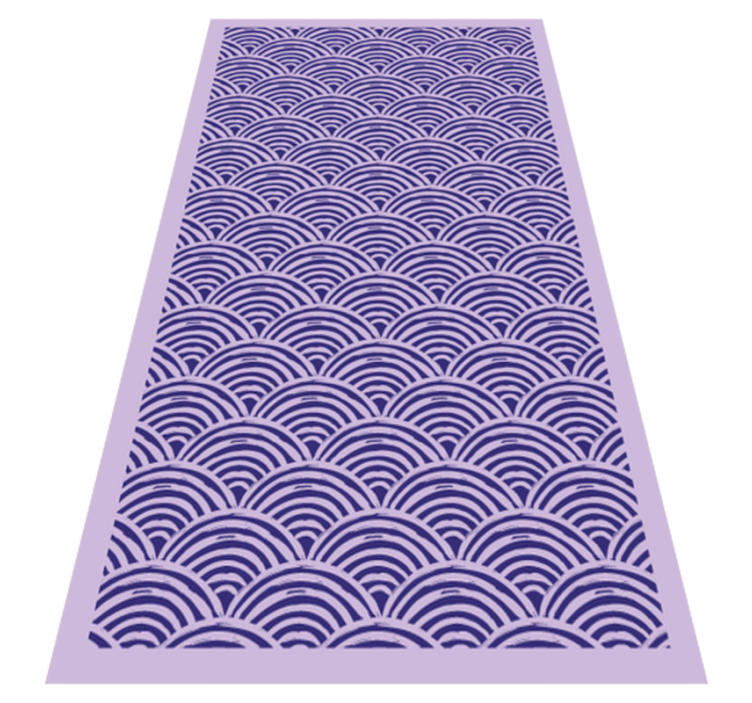 Wavy Line Pattern geometric vinyl rug - TenStickers