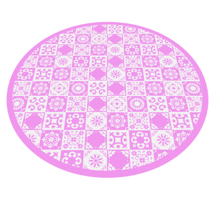 Mandala Inspired Circle mandala vinyl rug - TenStickers