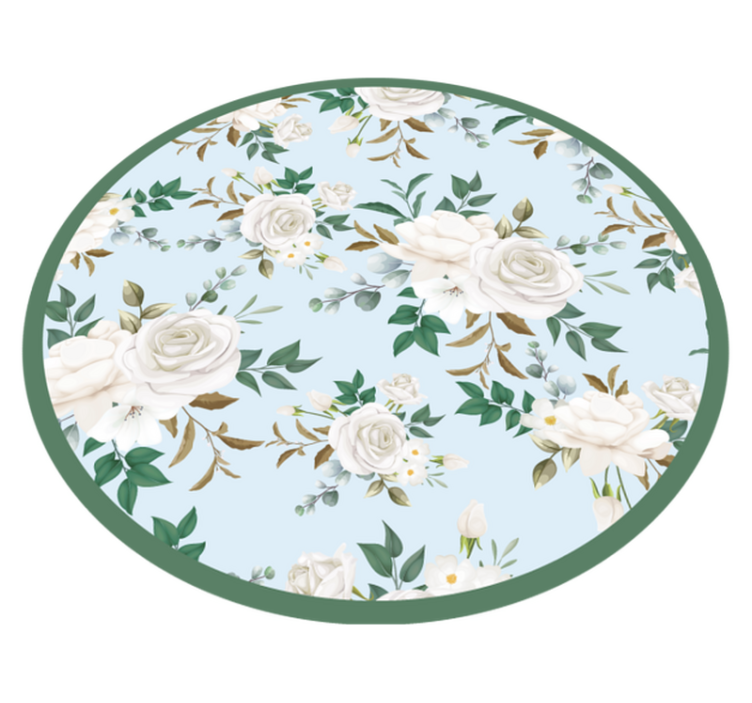 Elegant roses pattern kitchen floor tiles - TenStickers